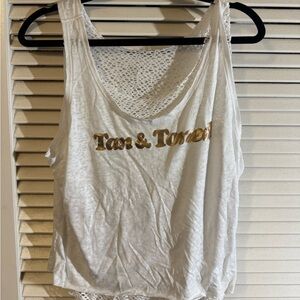 Wildfox White and Gold Tank Top